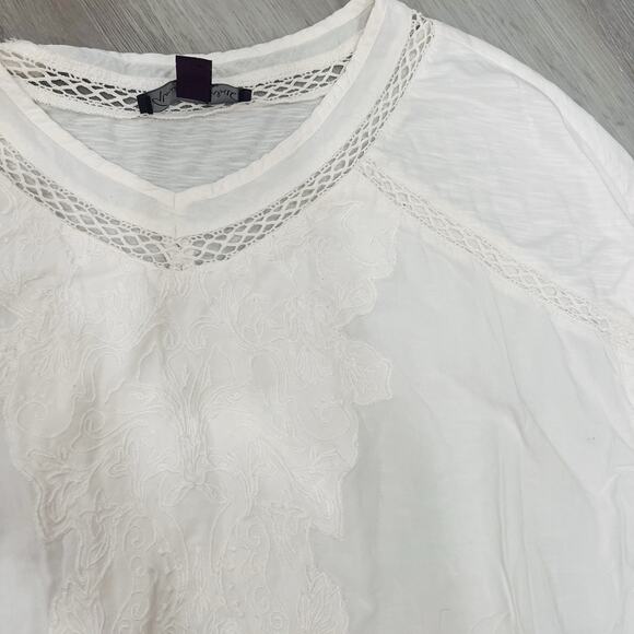 Gloria Vanderbilt White Large Top Shirt - Picture 3 of 4